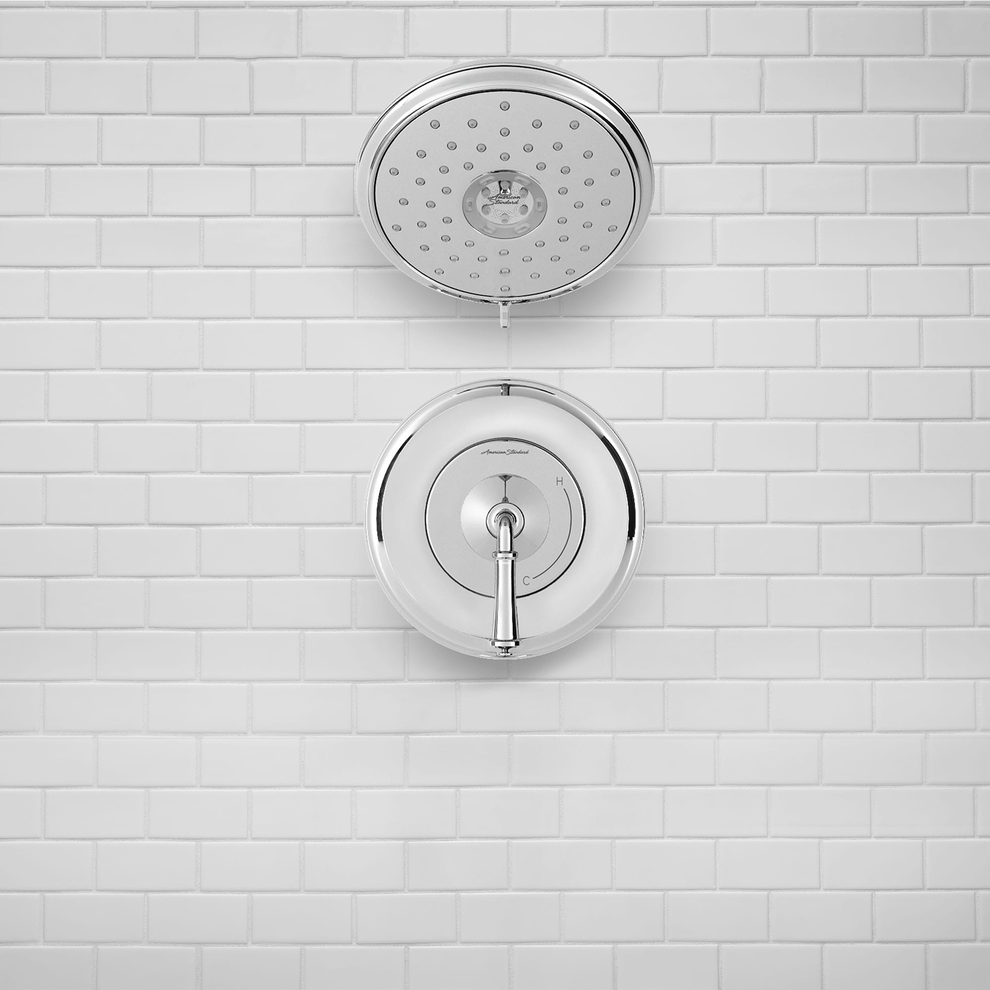 Delancey® 1.8 gpm/ 6.8 L/min Garniture de douche avec Pomme de douche 4 fonctions à économie d'eau et poignée à levier